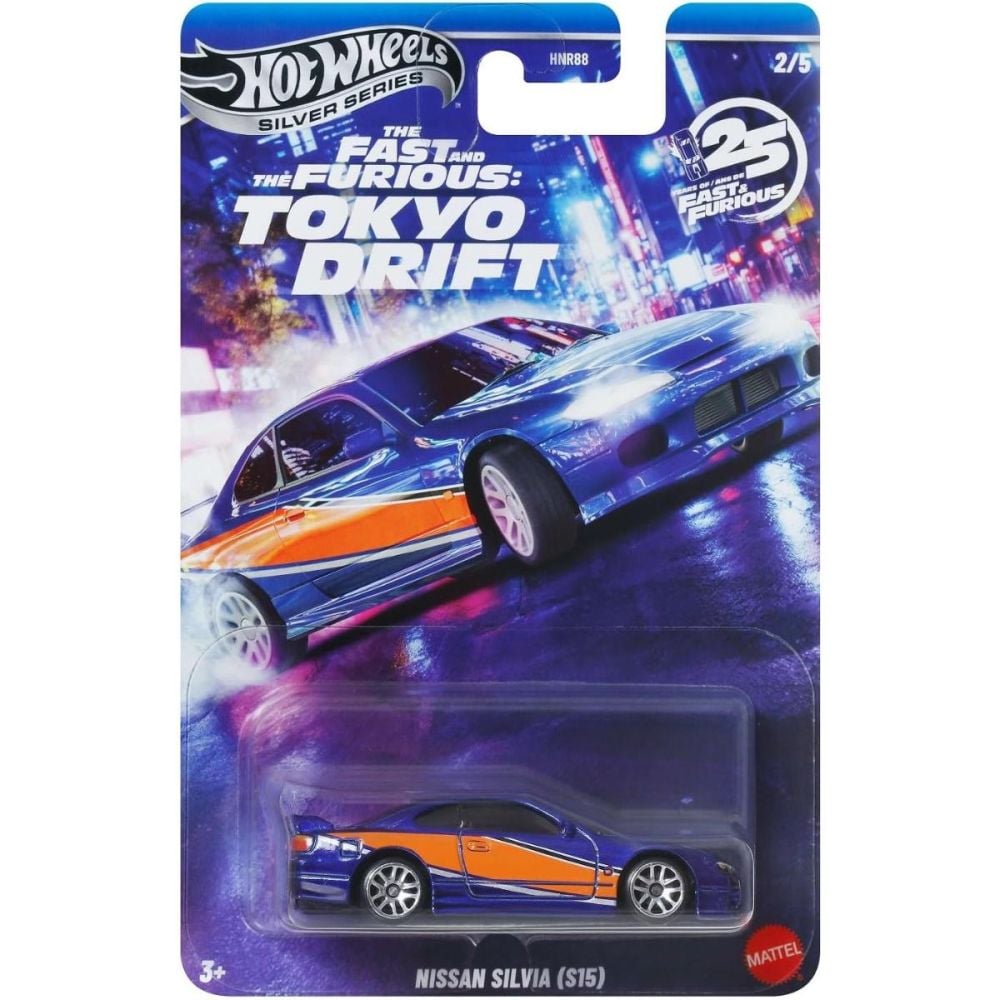 Количка Fast and Furious, Hot Wheels, Tokyo Drift, Nissan Silvia S15, JKX06