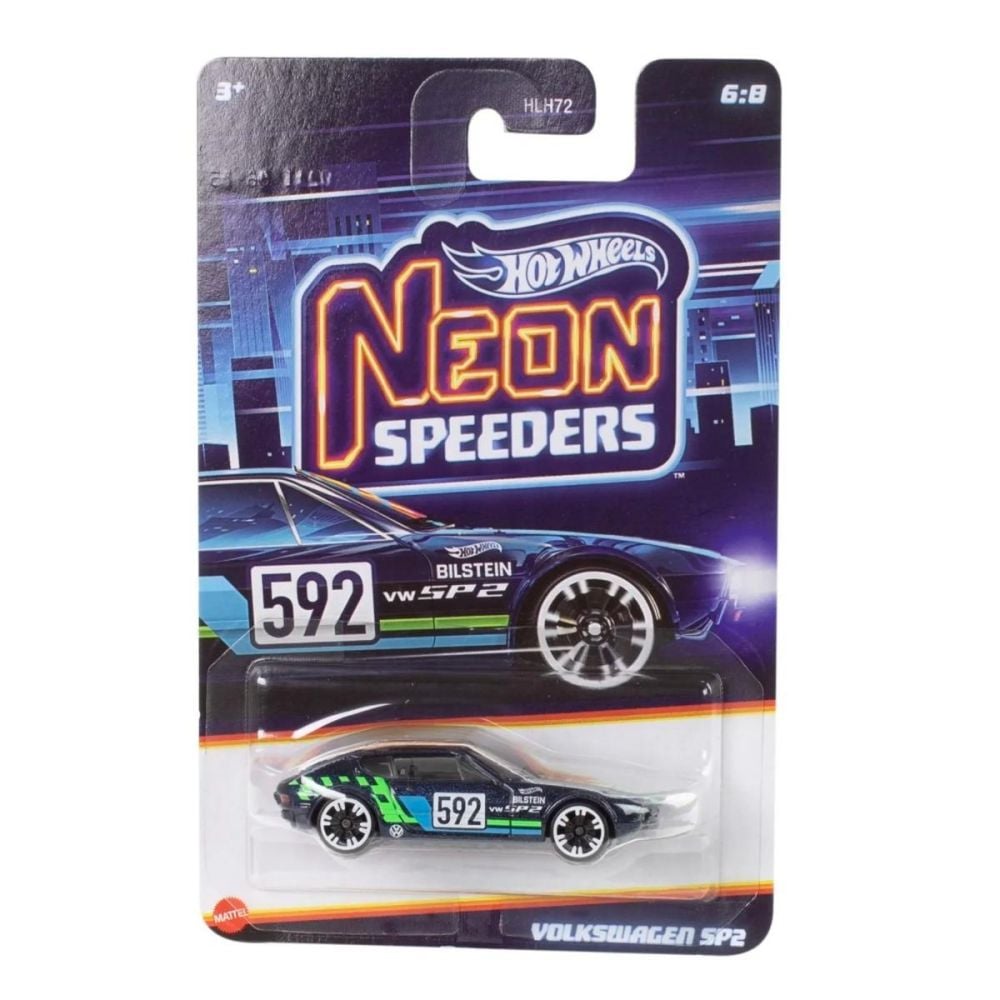 Метална количка, Hot Wheels, Neon Speeders, Volkswagen SP2, JKX98