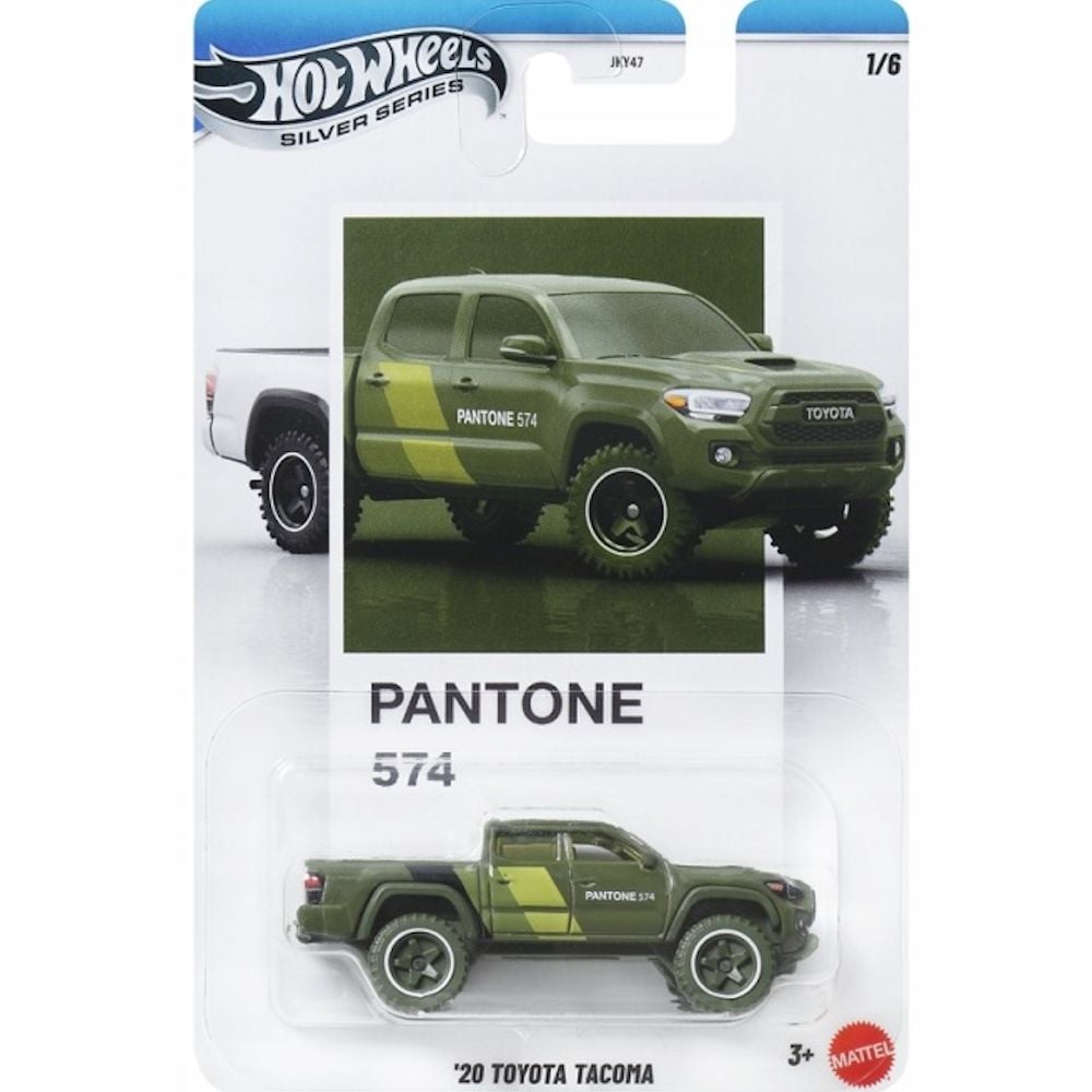 Метална кола, Hot Wheels, Silver Series, Pantone 574, ’20 Toyota Tacoma, JKY57
