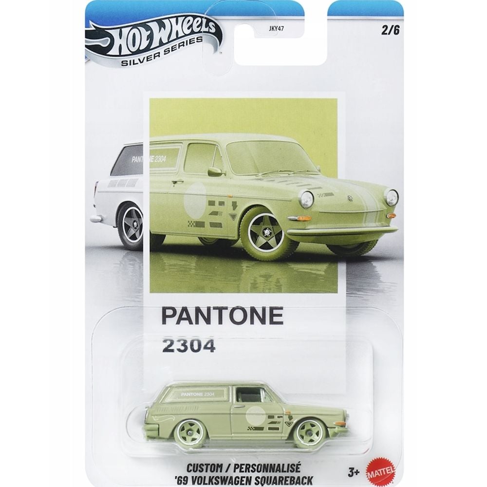 Метална кола, Hot Wheels, Silver Series, Pantone 2304, 69 Volkswagen Squareback, JKY60