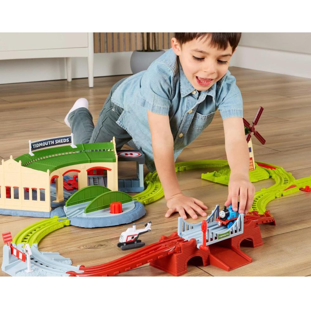 Комплект за игра с локомотива Thomas and Friends, Изследване на депото в Tidmouth, JLL36.