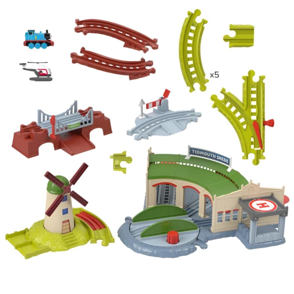 Комплект за игра с локомотива Thomas and Friends, Изследване на депото в Tidmouth, JLL36.