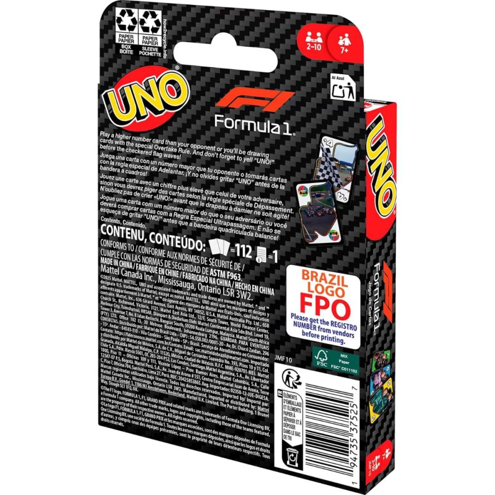 Настолна игра, Uno, Formula 1, JMF10