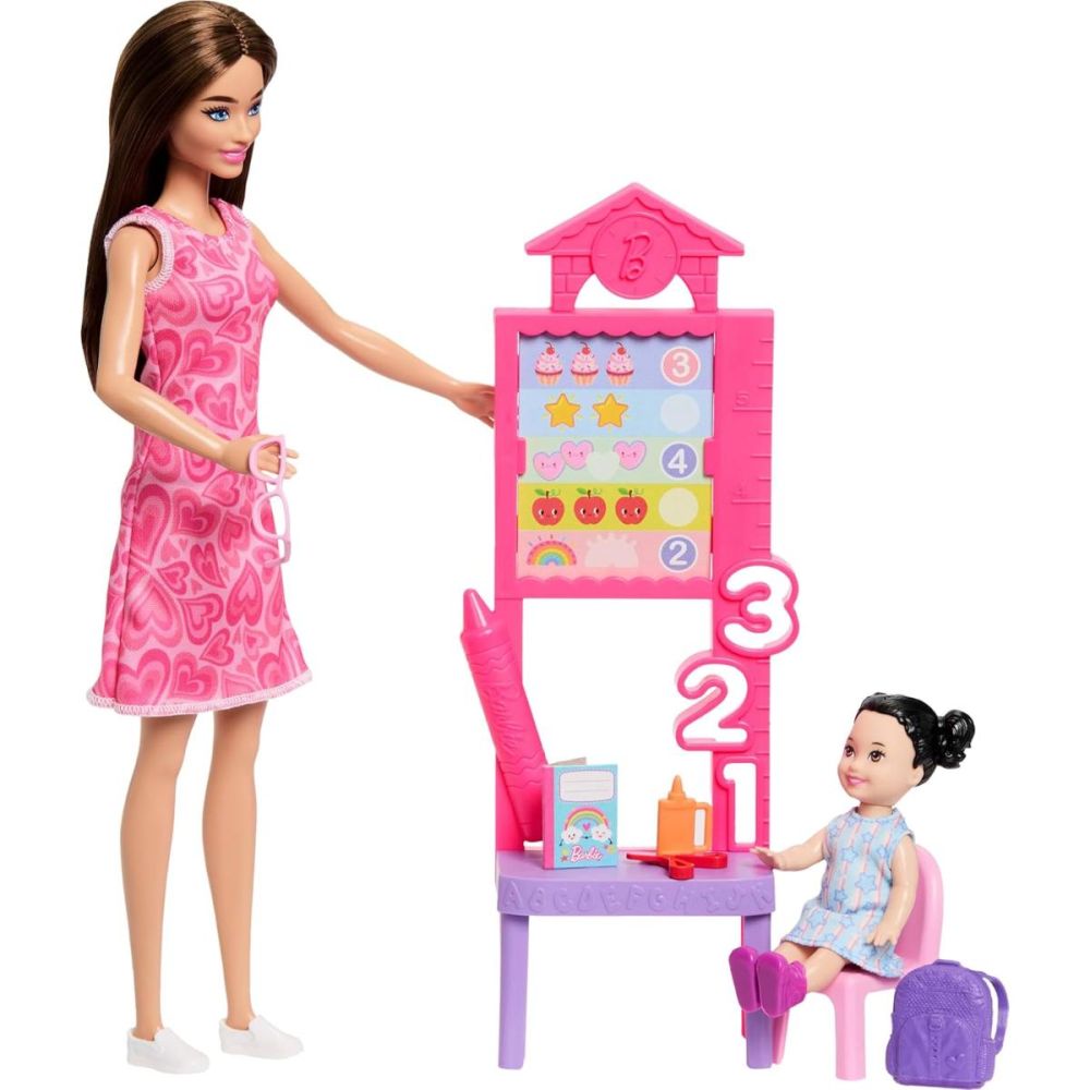Комплект за игра с кукла, Barbie, Careers Teacher, JMK16