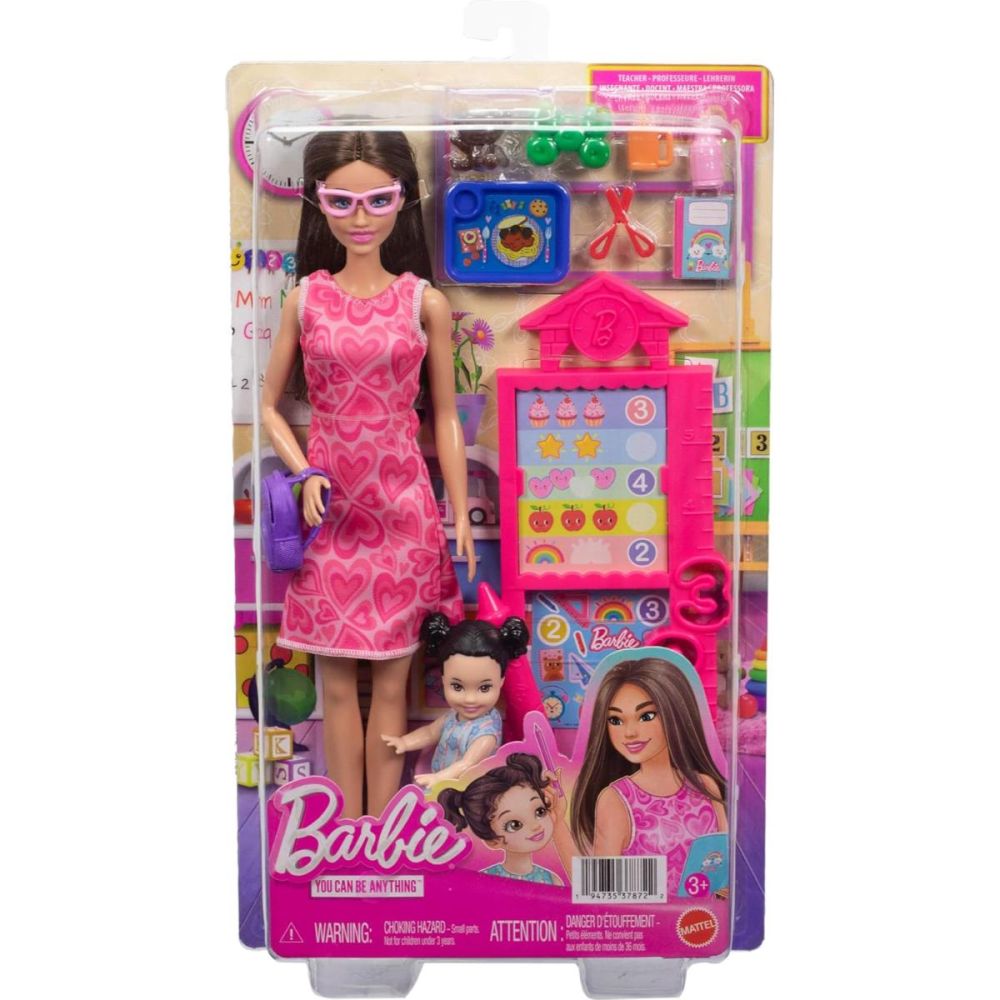 Комплект за игра с кукла, Barbie, Careers Teacher, JMK16
