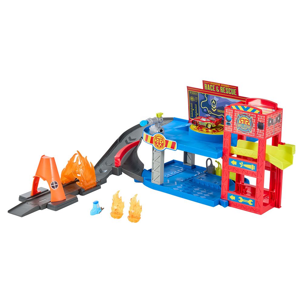 Комплект от 2 колички и гараж, Disney Pixar Cars, Race & Rescue Command Center, JMT59