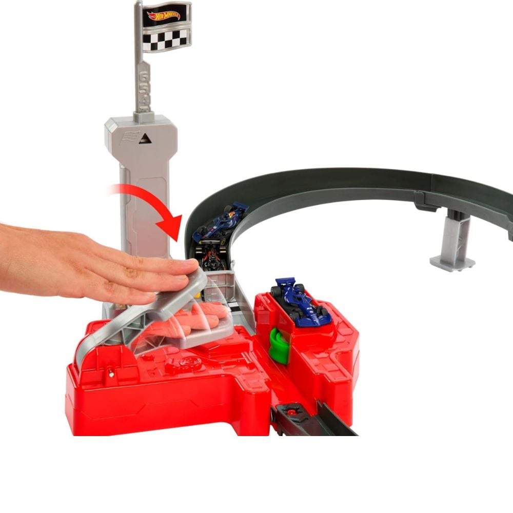 Комплект от 3 колички и състезателна писта, Hot Wheels Racing, Formula 1, Sprint Race Circuit, JNN32