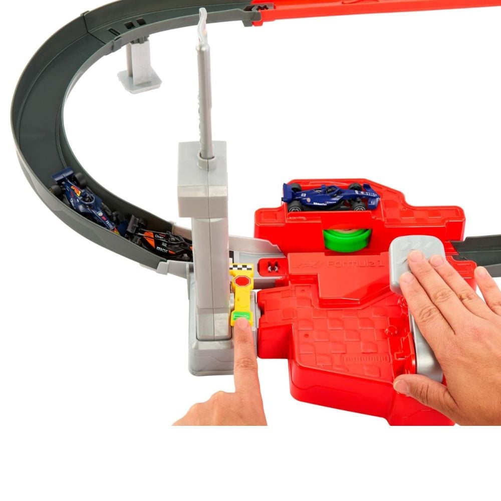Комплект от 3 колички и състезателна писта, Hot Wheels Racing, Formula 1, Sprint Race Circuit, JNN32