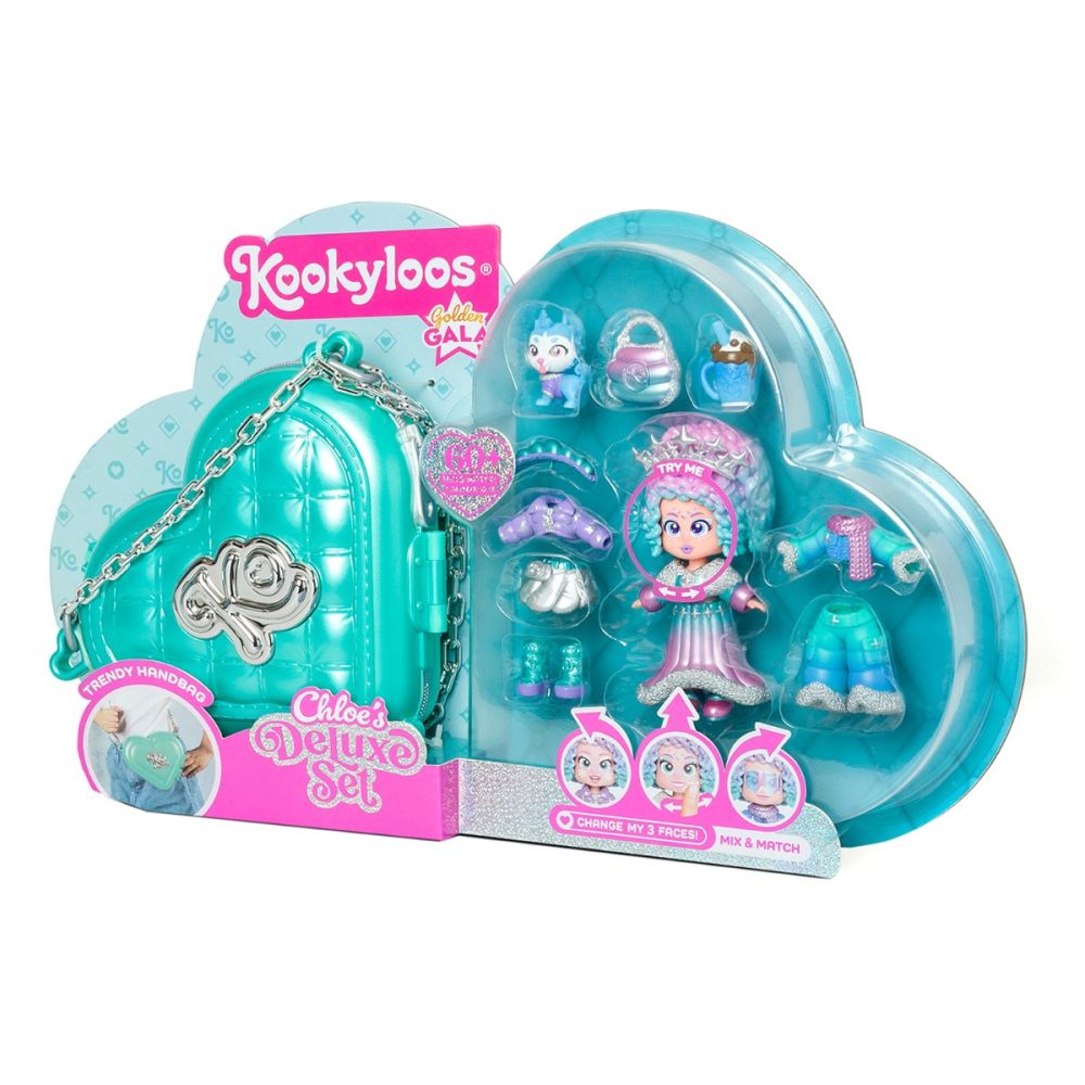 Комплект за игра с кукла и аксесоари, Kookyloos, чантичката на Клои