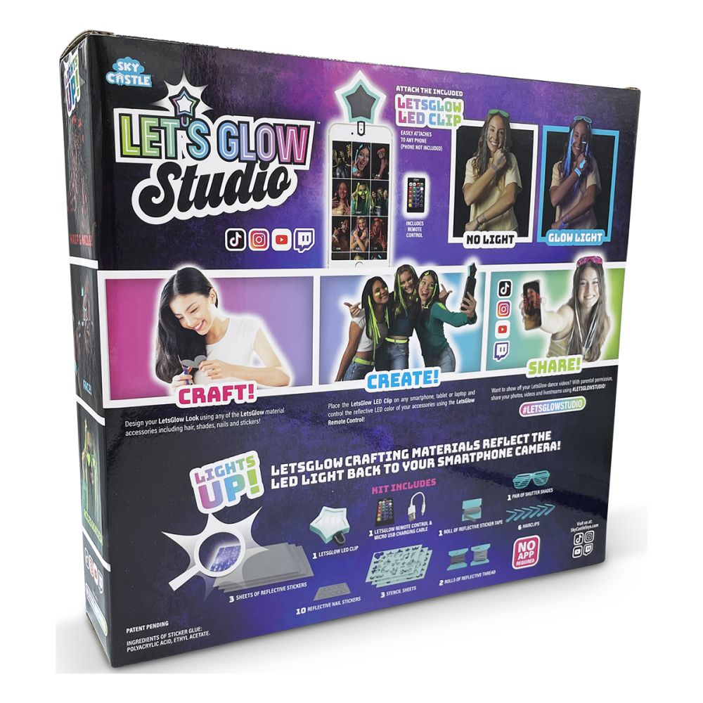 Творчески комплект Let's Glow Studio с фосфоресциращи стикери