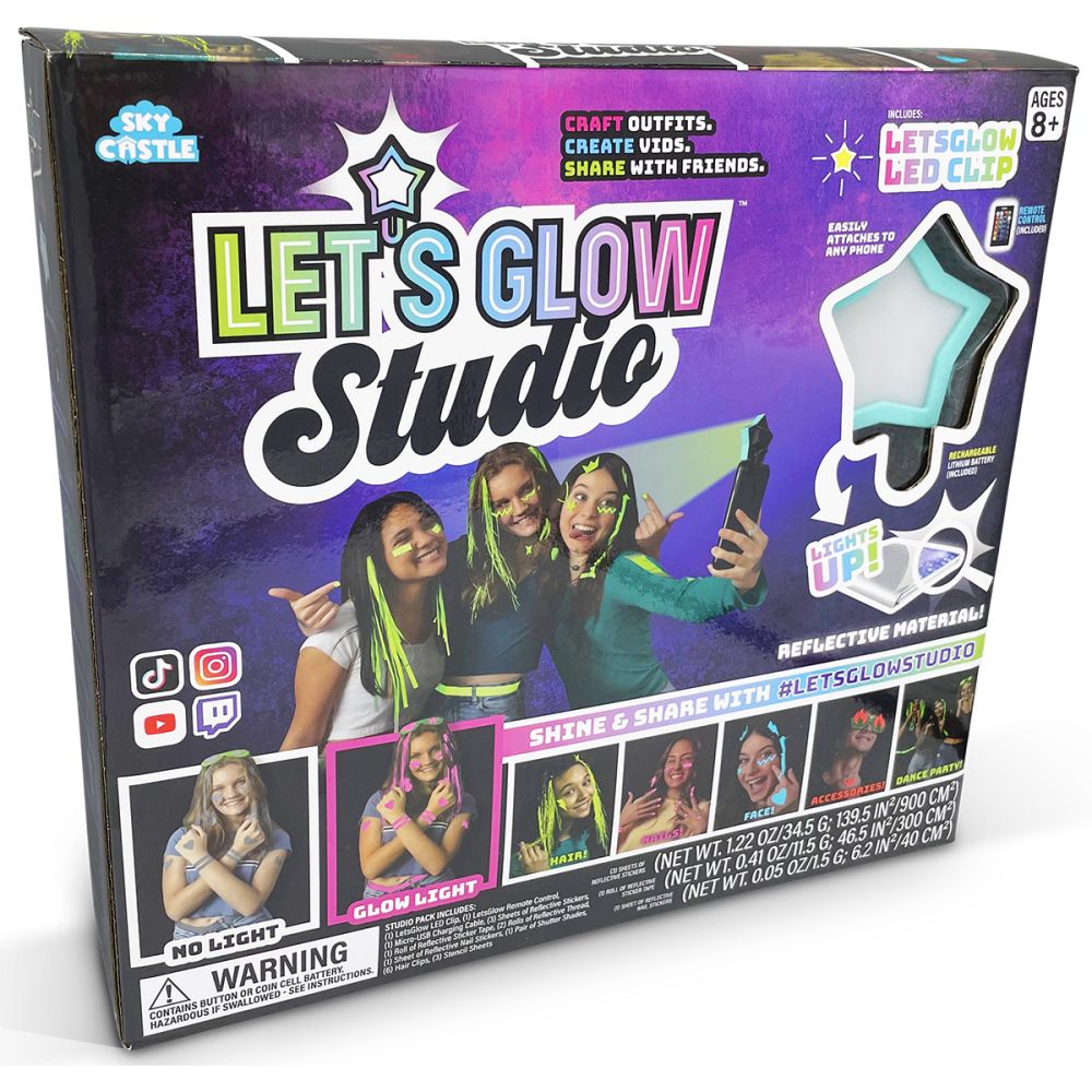 Творчески комплект Let's Glow Studio с фосфоресциращи стикери