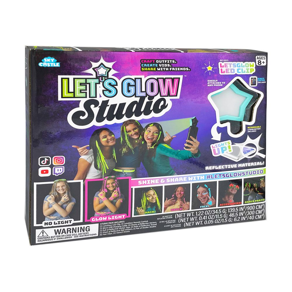 Творчески комплект Let's Glow Studio с фосфоресциращи стикери