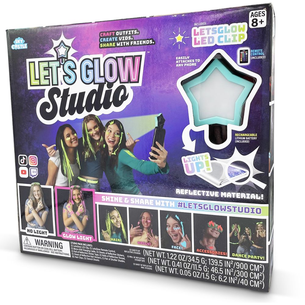 Творчески комплект Let's Glow Studio с фосфоресциращи стикери