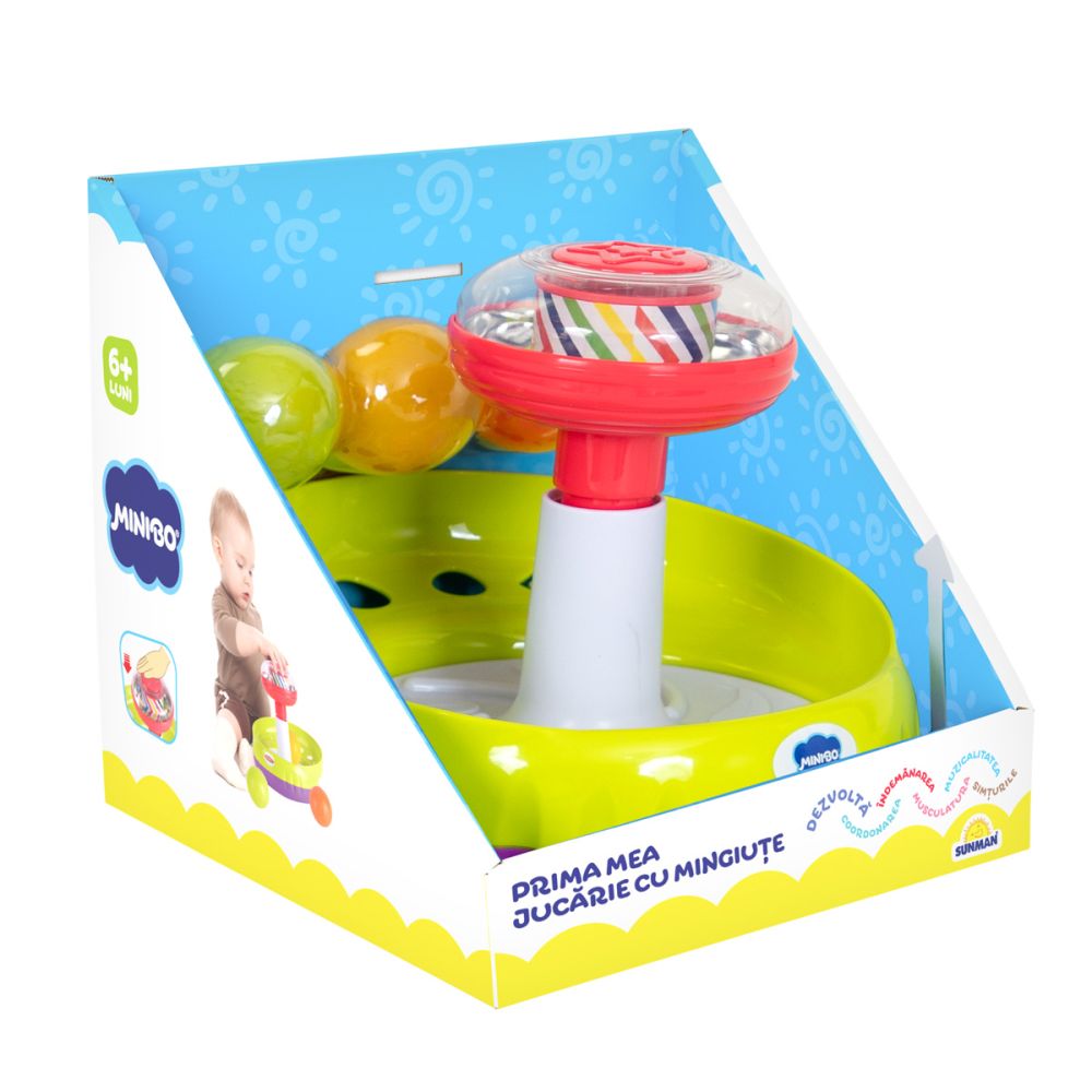 Интерактивна игра с топчета, Minibo, My First Spin Top