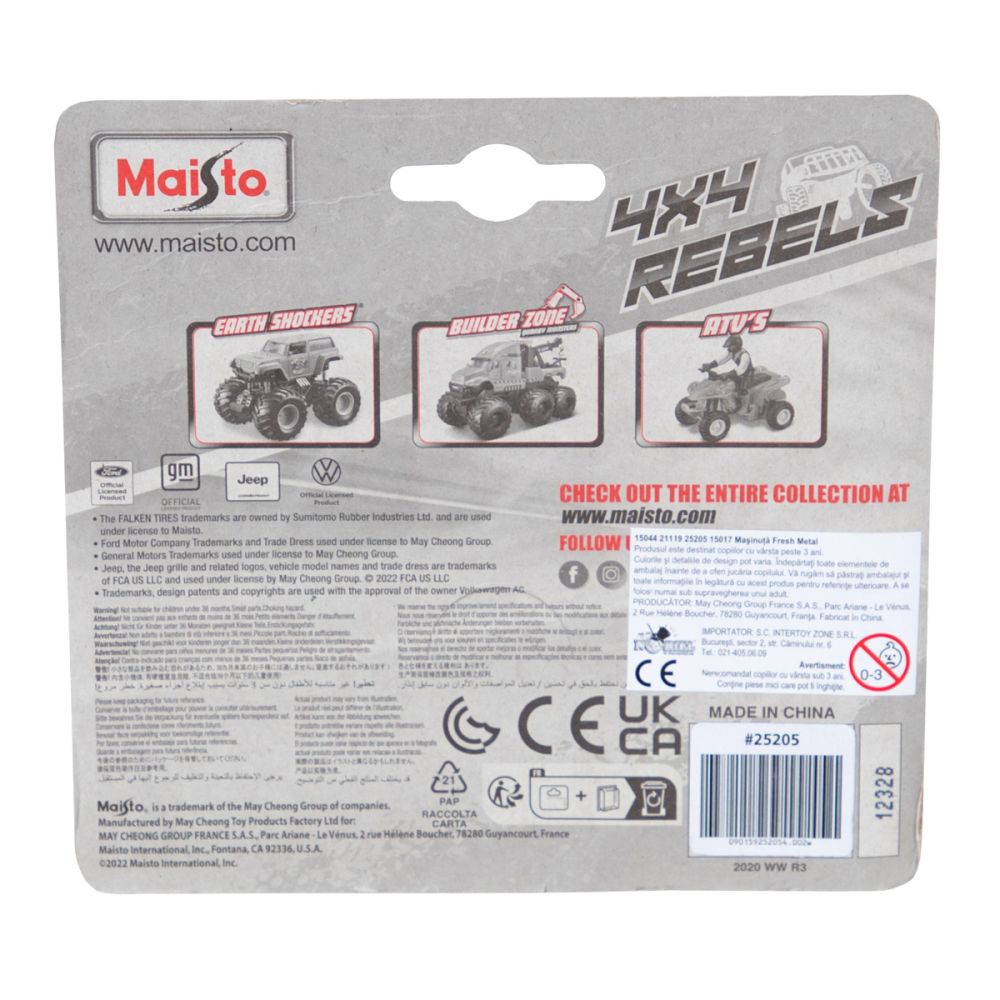 Количка 4X4 Rebels Maisto, Jeep, Червена, 1:64