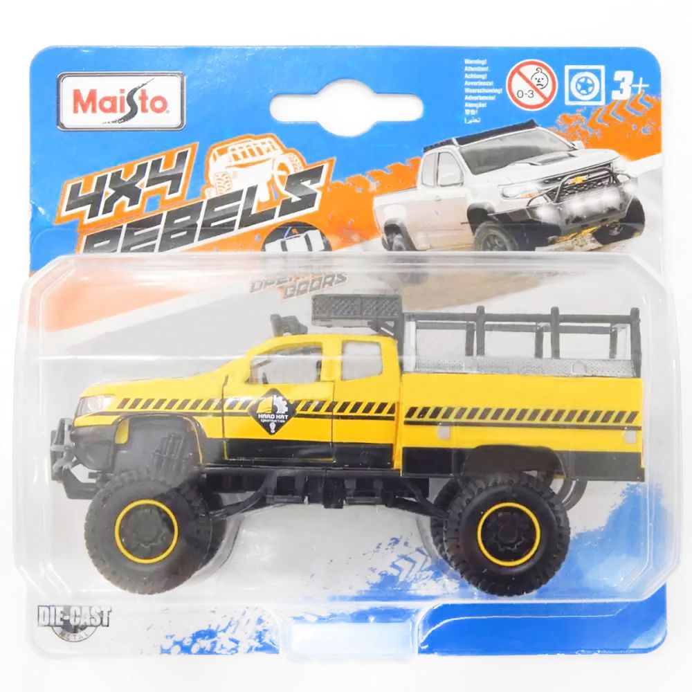 Количка 4X4 Rebels Maisto, Chevrolet Colorado 2017 Amarelo, 1:64, Жълта