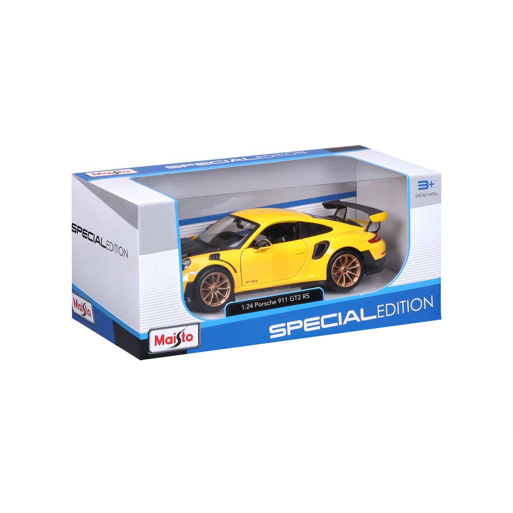 Количка Maisto Porsche 911 GT2 RS, 1:24, Жълта