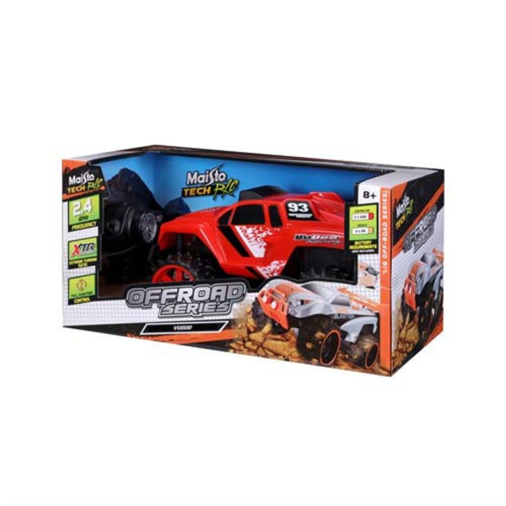 Количка с дистанционно, Maisto, Off Road Vudoo, 1:16, Червена