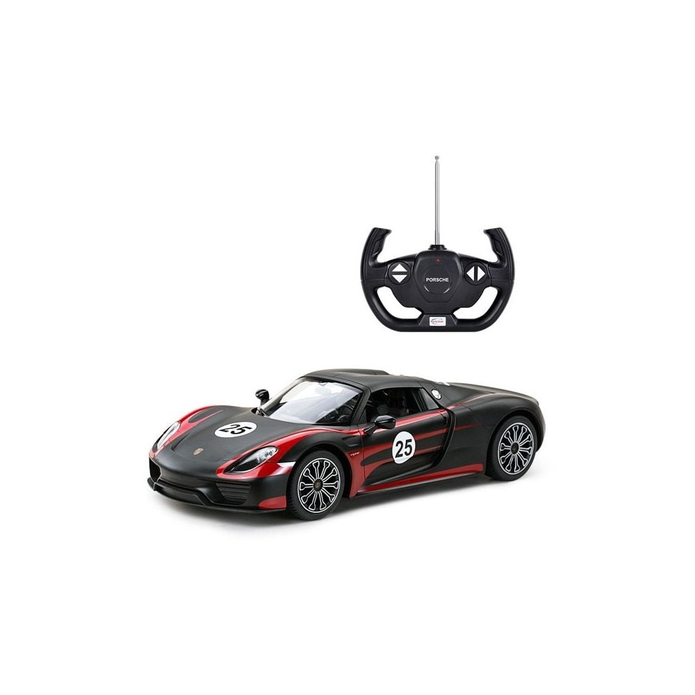 Кола с дистанционно Rastar Porsche 918 Spyder Performance 1:14, Черна