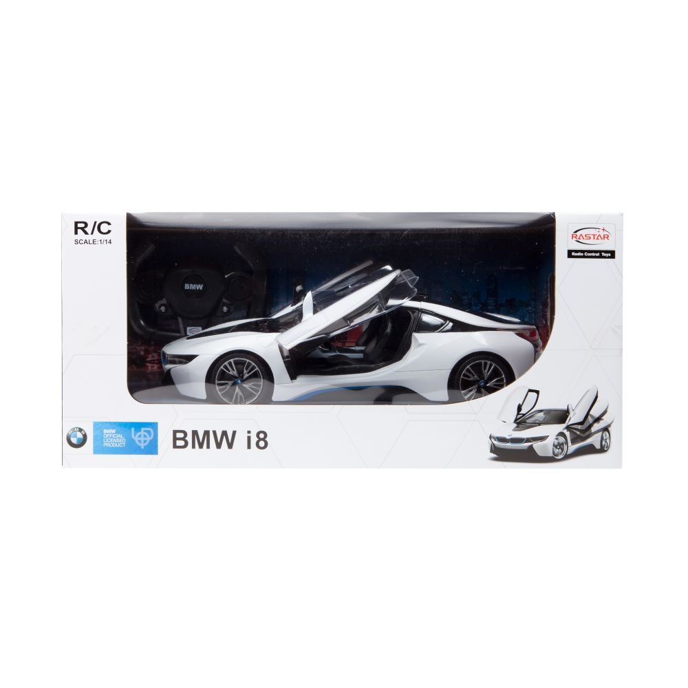 Количка с дистанционно BMW i8 Rastar, 1:14, Бяла