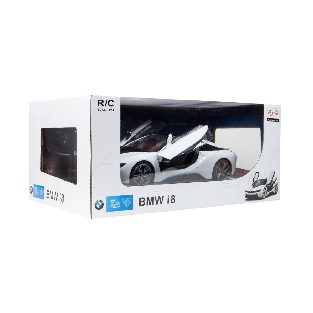 Количка с дистанционно BMW i8 Rastar, 1:14, Бяла