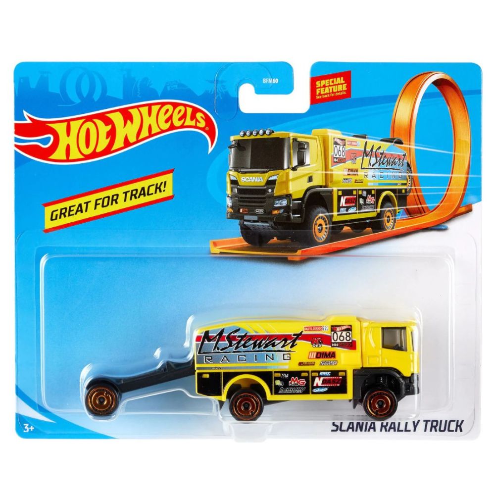 Количка Hot Wheels, Track Stars, Scania Rally Truck