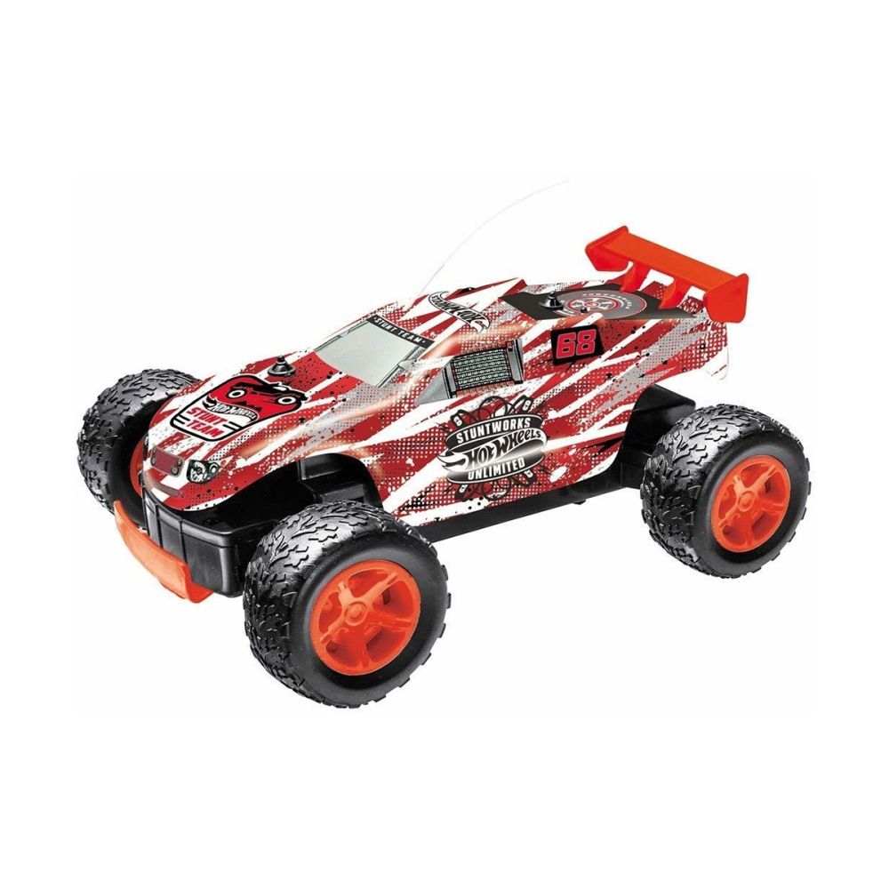 Количка с дистанционно, Hot Wheels, Rock Monster, 1:24, Червена