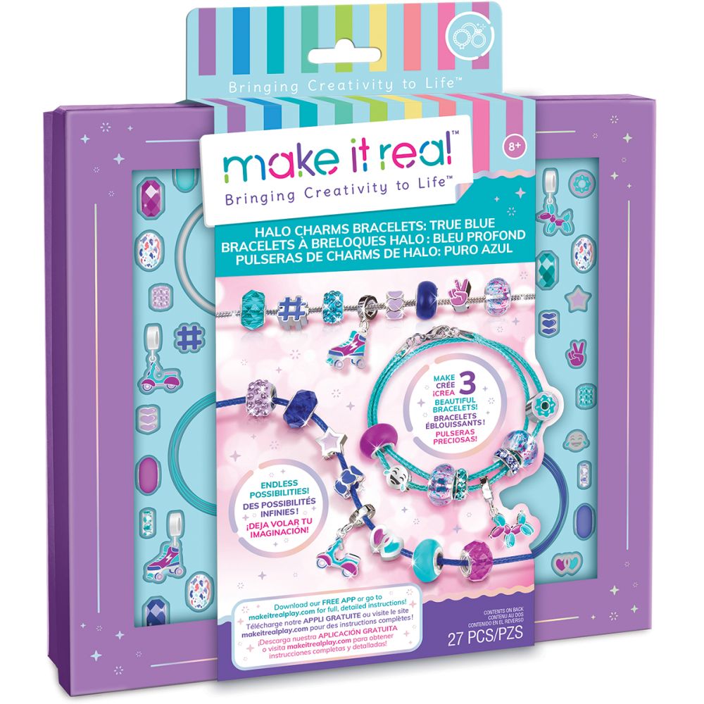 Комплект гривни Make It Real, Infinity colors, Син, 27 части