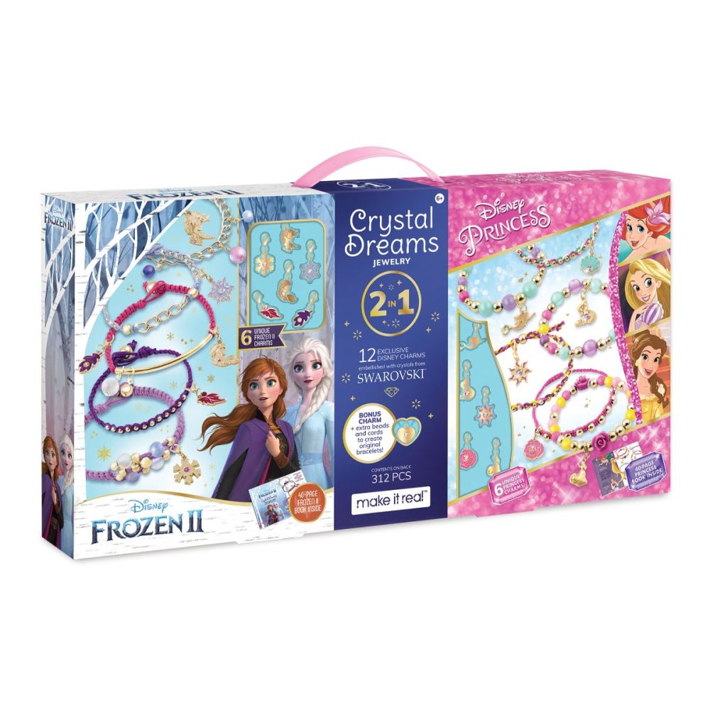 Комплект цветни гривни с мъниста и талисмани Disney Princess, Make It Real