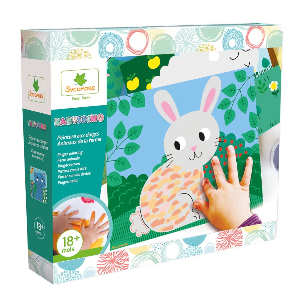 Творчески комплект, Sycomore Babyssimo, Рисуване с пръсти, Домашни животни