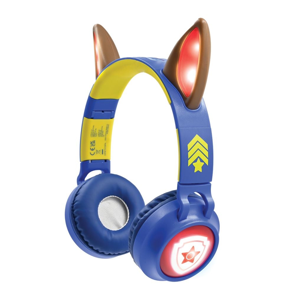 Сгъваеми слушалки 2 в 1 с ушички, Lexibook, Paw Patrol, Жак 3.5 мм, Bluetooth