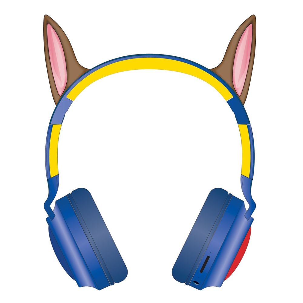 Сгъваеми слушалки 2 в 1 с ушички, Lexibook, Paw Patrol, Жак 3.5 мм, Bluetooth