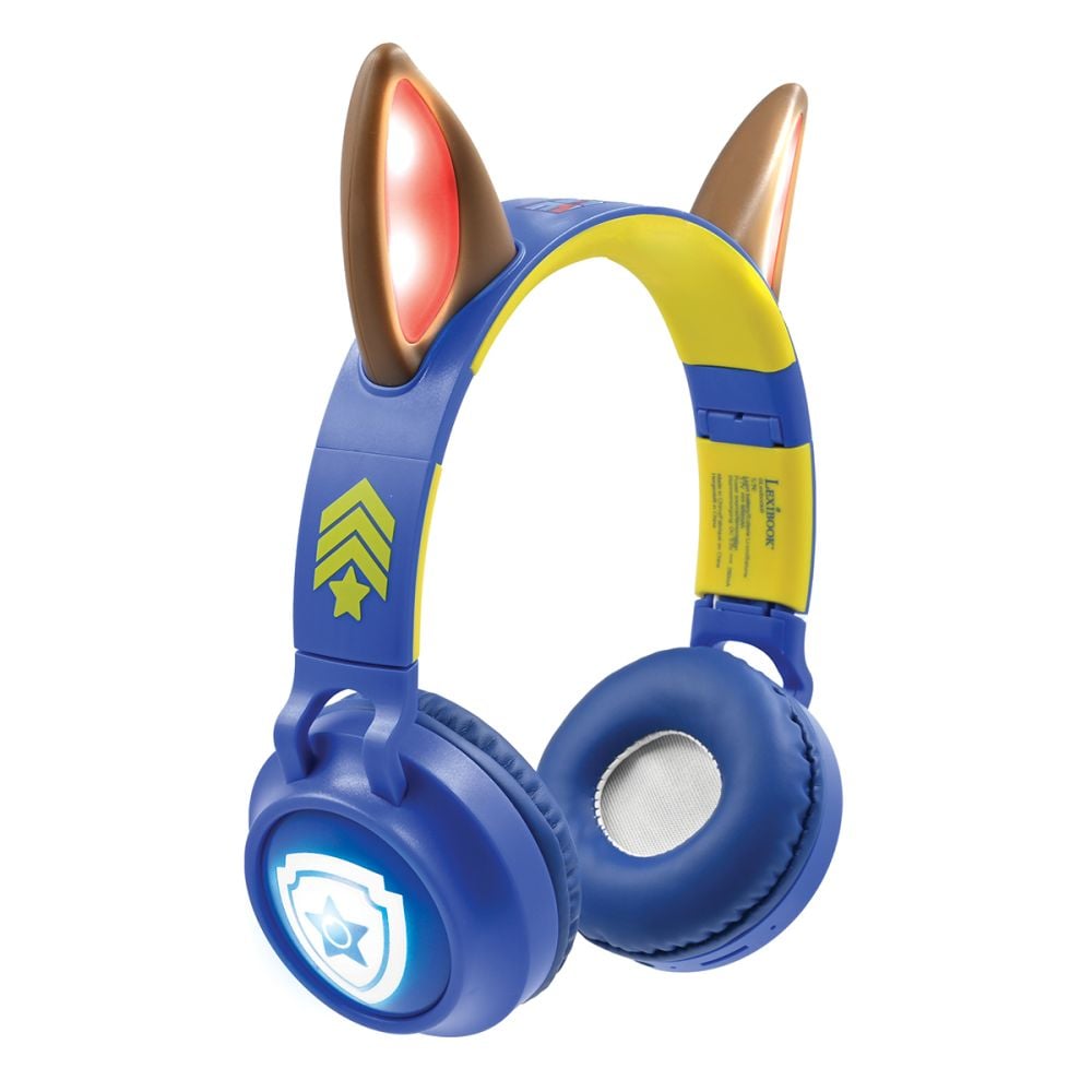 Сгъваеми слушалки 2 в 1 с ушички, Lexibook, Paw Patrol, Жак 3.5 мм, Bluetooth