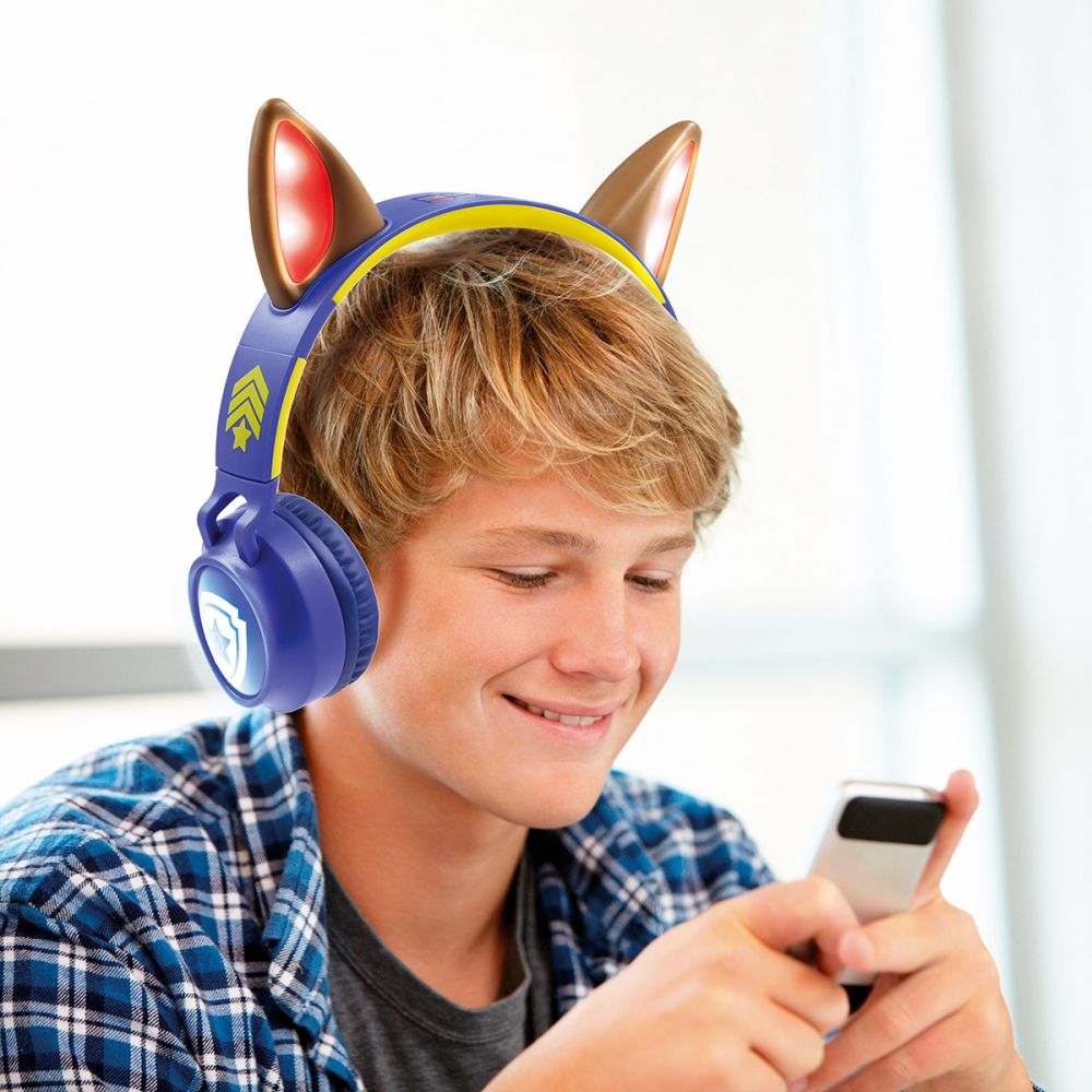 Сгъваеми слушалки 2 в 1 с ушички, Lexibook, Paw Patrol, Жак 3.5 мм, Bluetooth