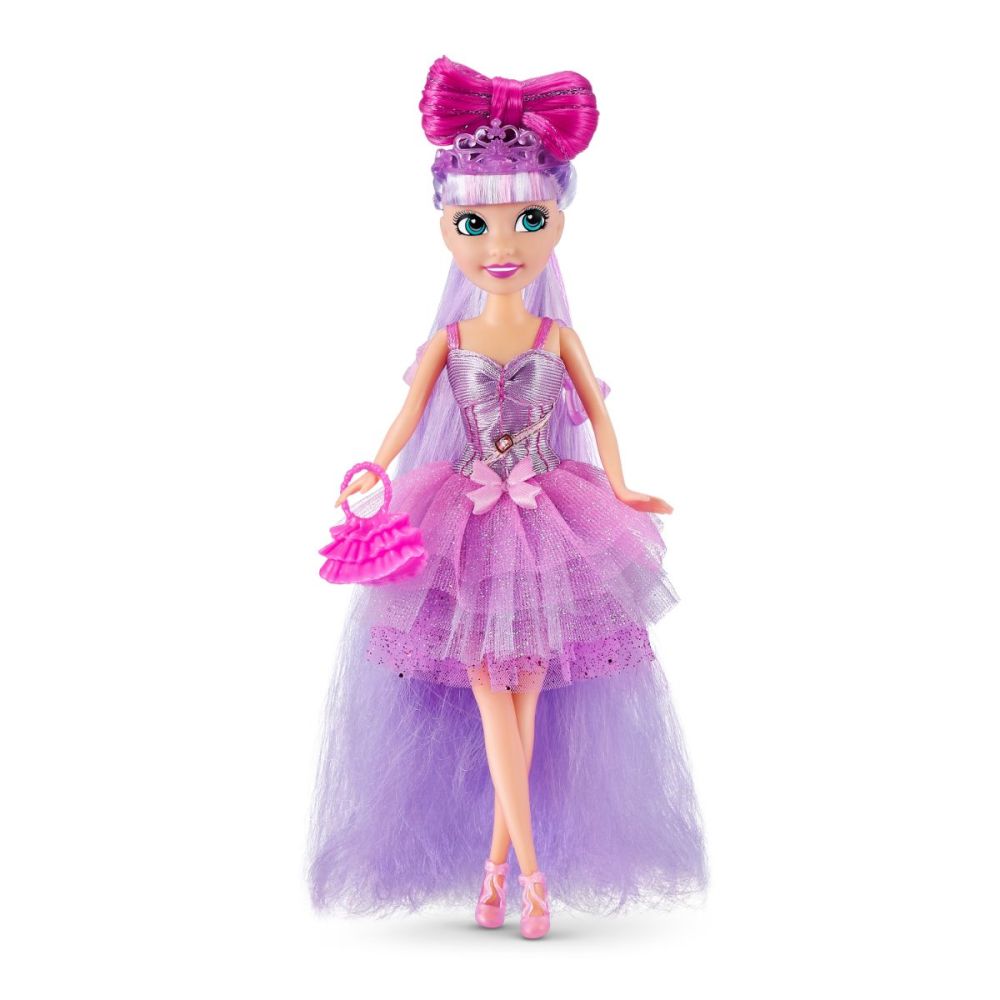 Комплект за игра Sparkle Girlz, Кукла Hair Dreams, Лилава