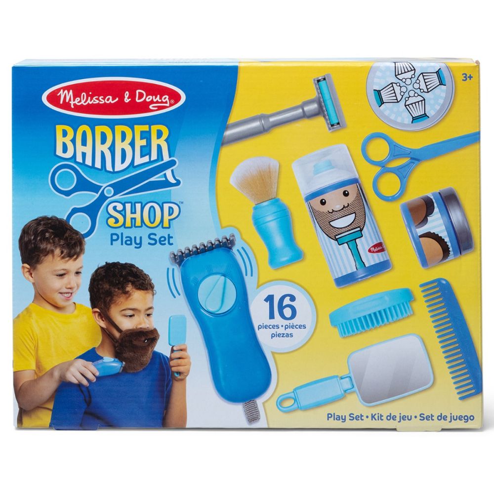 Комплект за игра „Бръснарница“, Melissa & Doug, 16 части, 6075360