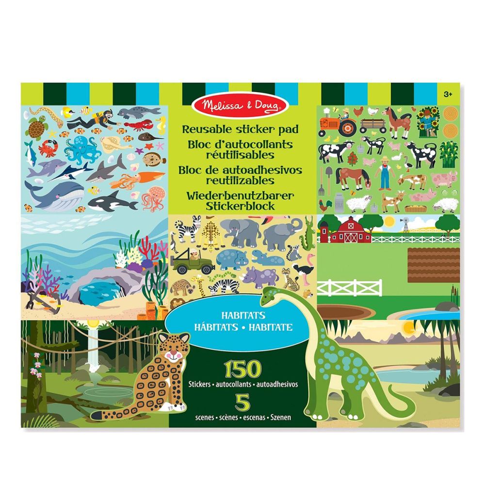 Комплект стикери за многократна употреба, Melissa & Doug, Habitats