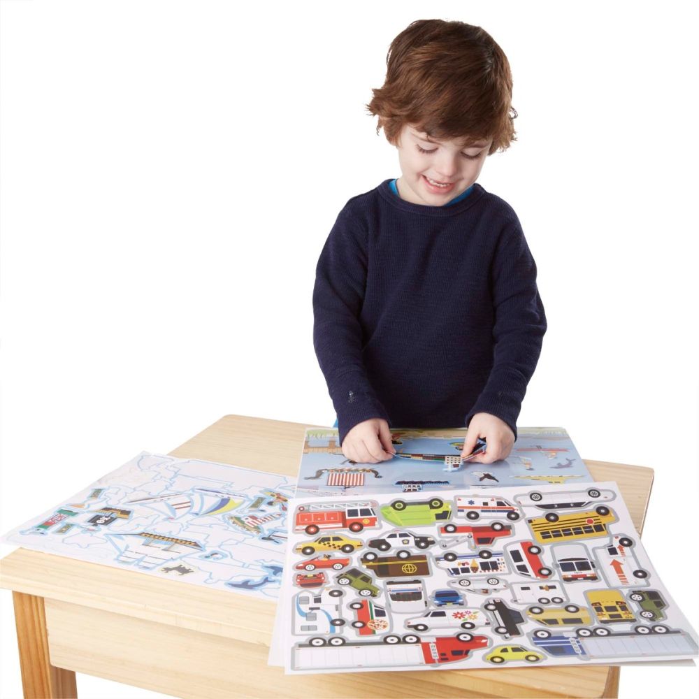 Комплект стикери за многократна употреба, Melissa & Doug, Превозни Средства