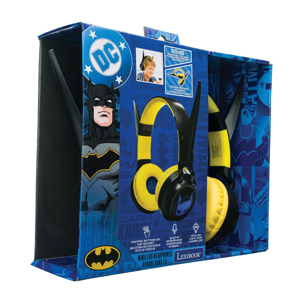 Сгъваеми кабелни слушалки с Bluetooth, Lexibook, Batman