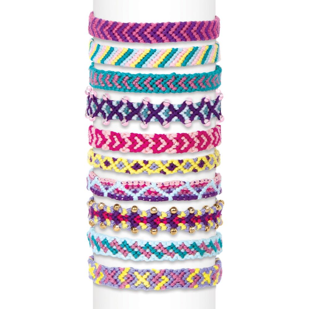Комплект за създаване на 20 гривни, Make It Real, Friendship Bracelet Maker, 100 броя