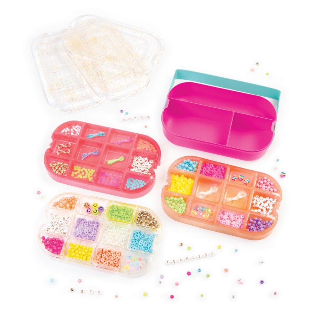 Комплект за създаване на гривни, Make It Real, Beads 2-Go, 1380 части