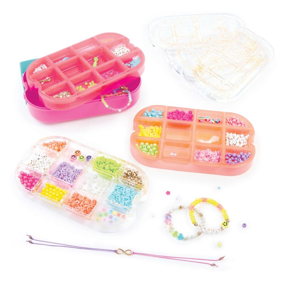 Комплект за създаване на гривни, Make It Real, Beads 2-Go, 1380 части