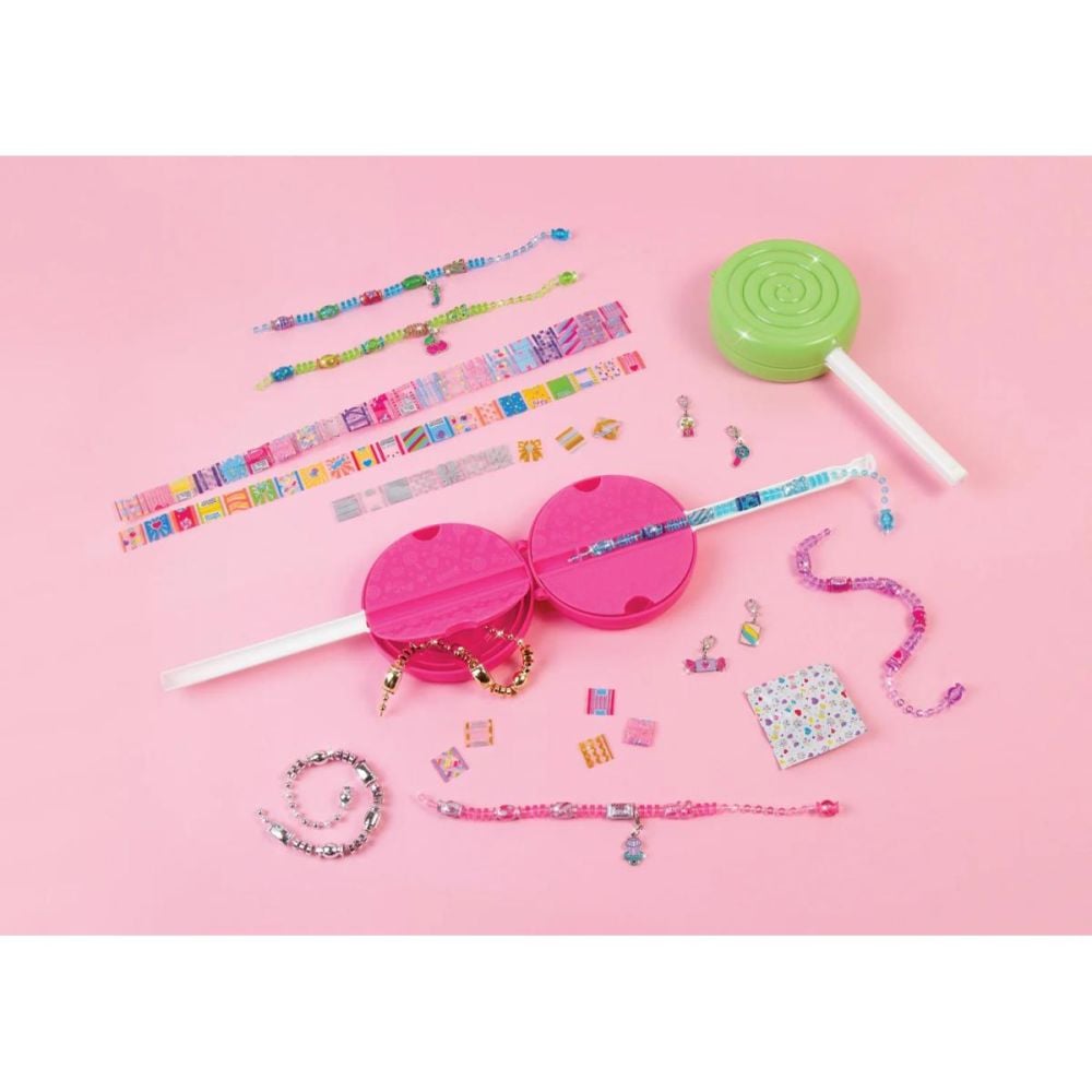 Комплект за създаване на 4 гривни, Make It Real, Shrink Magic Lollipop