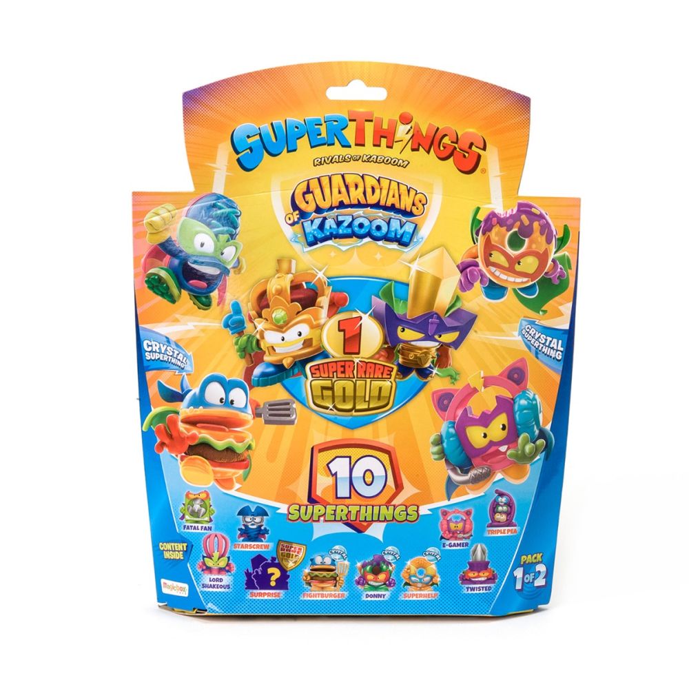 Комплект 10 фигурки, SuperThings, Guardians of Kazoom, Super Rare Gold