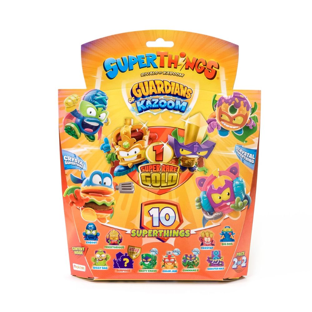 Комплект 10 фигурки, SuperThings, Guardians of Kazoom, Super Rare Gold