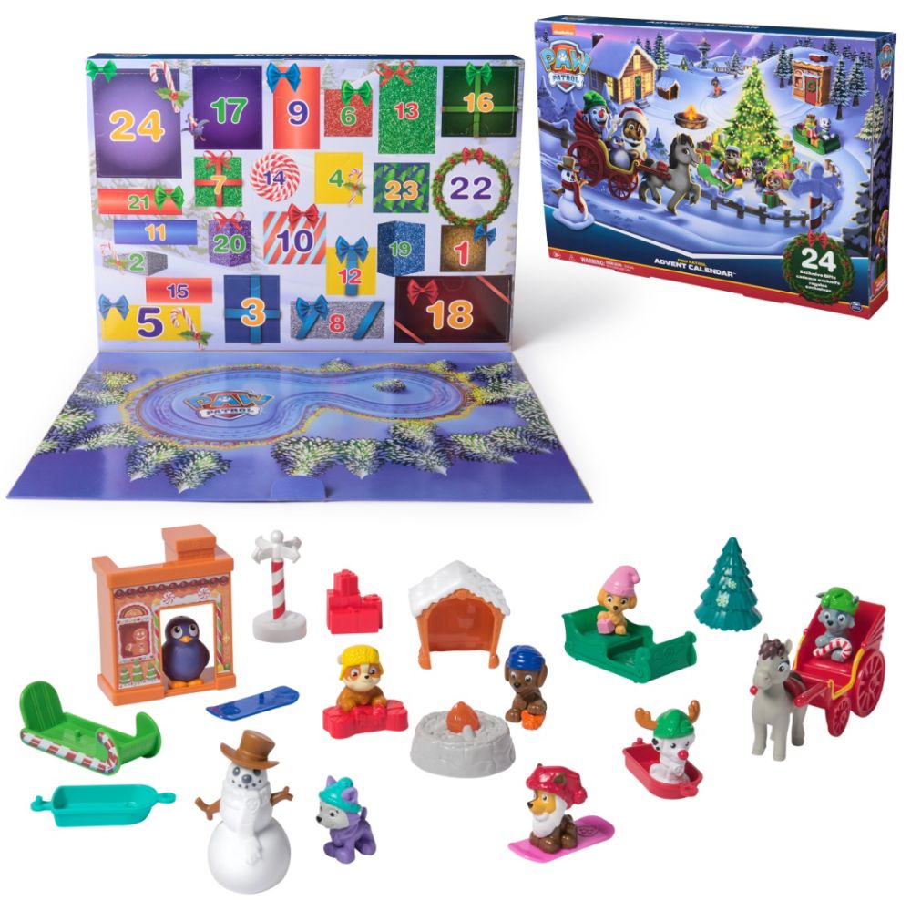 Адвент календар, Paw Patrol, 24 фигурки и аксесоари изненада