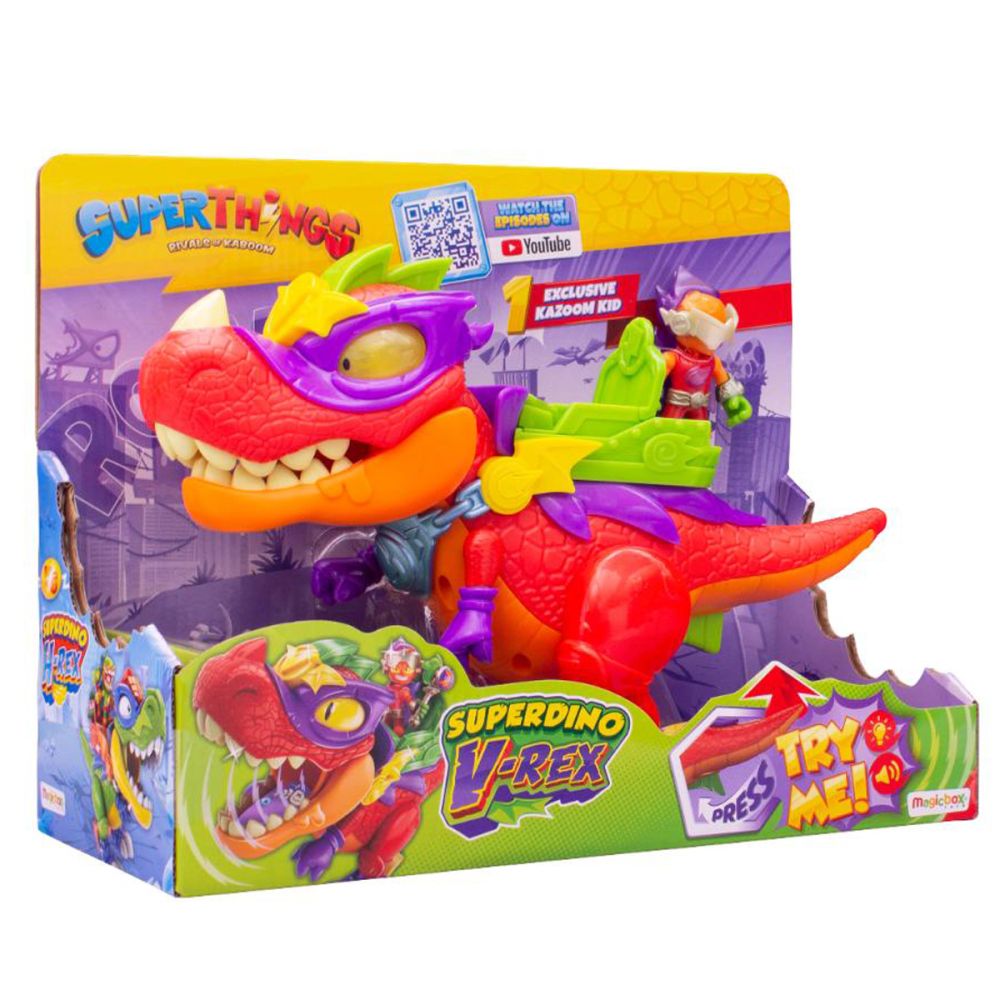 Фигурка Superdino V-Rex, Superthings и фигурки Kazoom