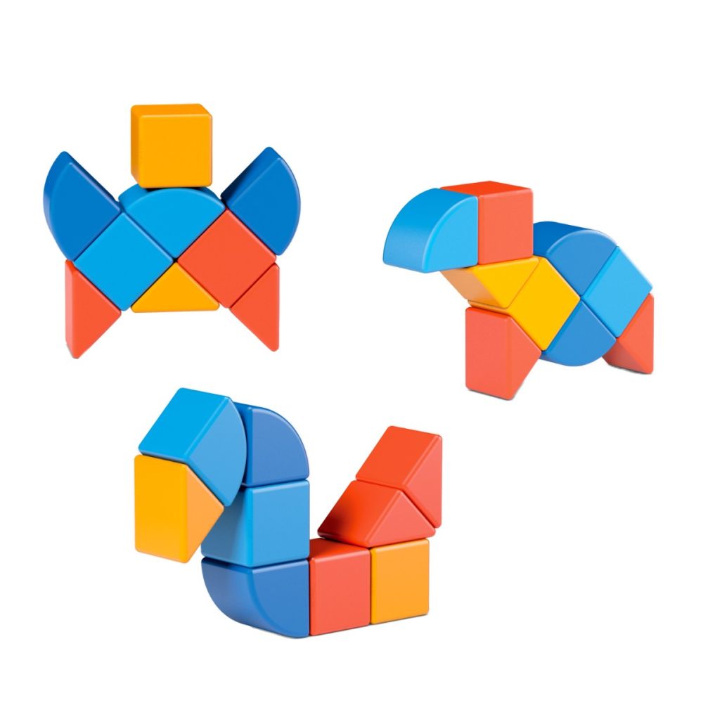 Строителна игра Geomag, Magnetic Magic Blocks Животни, 9 части