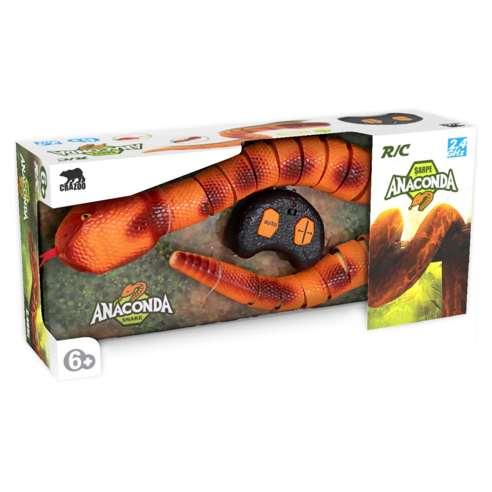 Интерактивна играчка, Crazoo, Анаконда с дистанционно управление