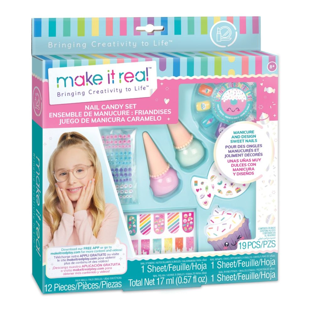 Комплект за маникюр с аксесоари, Make It Real, Nail Candy, 19 части
